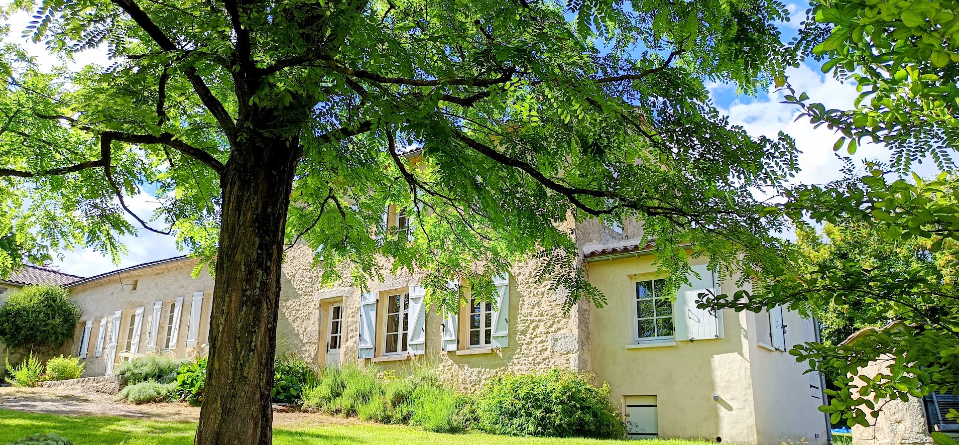 PHOTO DE BIAIS AVEC VUE DES 2 MAISONS, DRESSING et puit