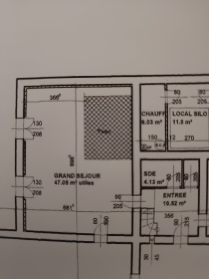 plan projet séjour 47 m2